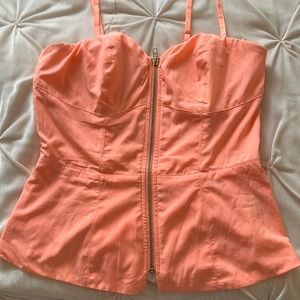 GUESS Neon bright orange tank. By Guess size small